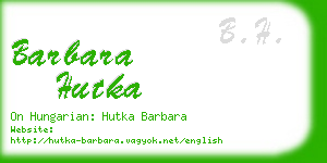 barbara hutka business card